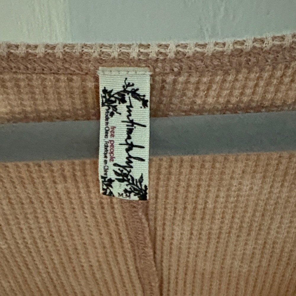 Free People Tan Ribbed Bodysuit - Picture 2 of 2